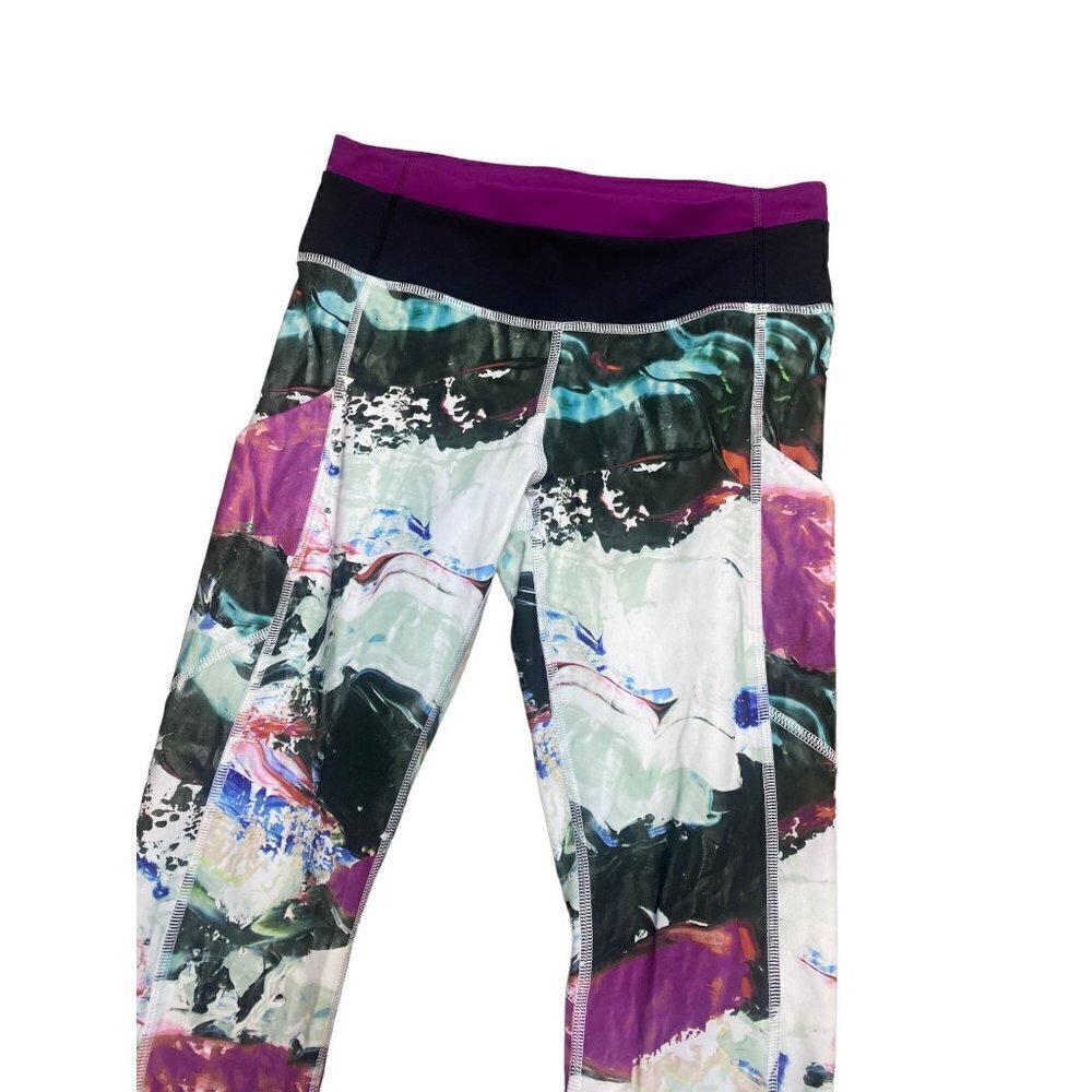 𝅺Lululemon Speed Tight III Luxtreme Leggings Multi Plum Size 4 - Picture 4 of 7